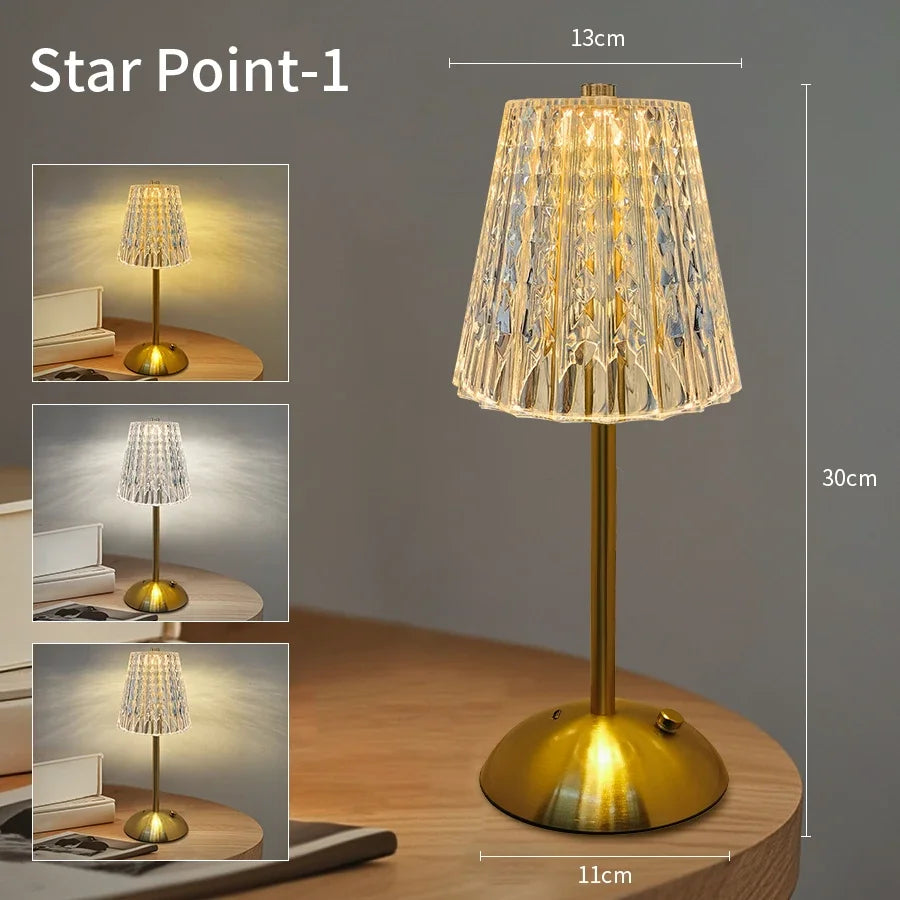 Lampe cristal rechargeable – modèle A