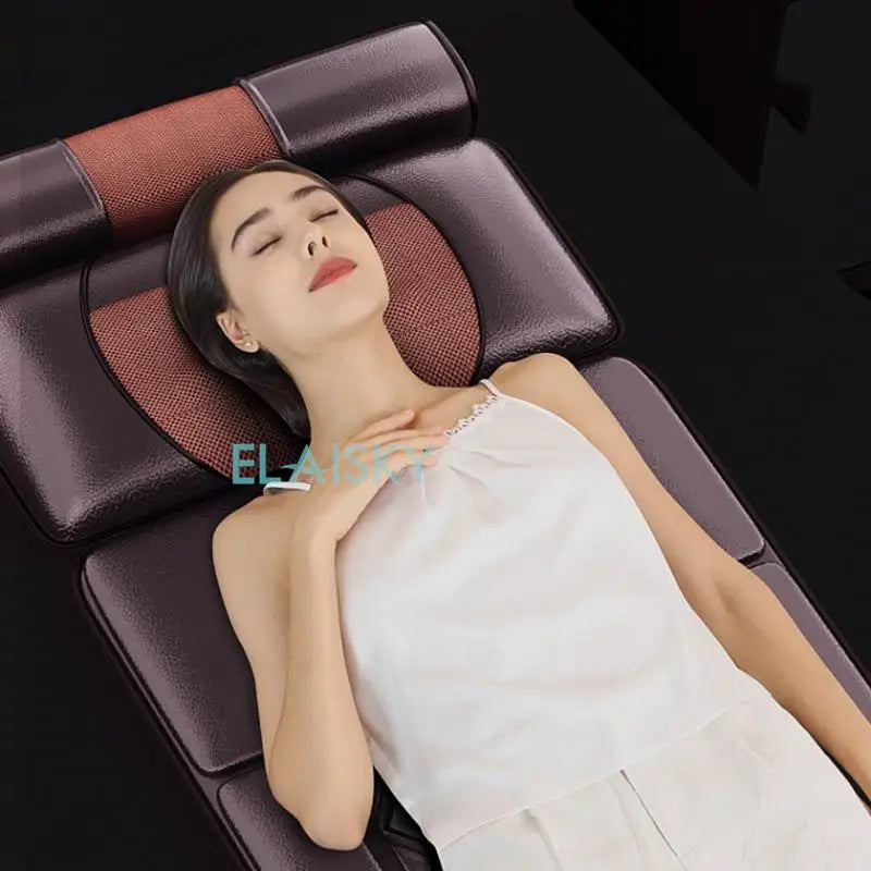 Matelas de Massage chauffant électrique vibrant, coussin de Massage infrarouge pour le cou, le dos et les pieds, douleur complète du corps, soulagement du Stress, relaxation du corps