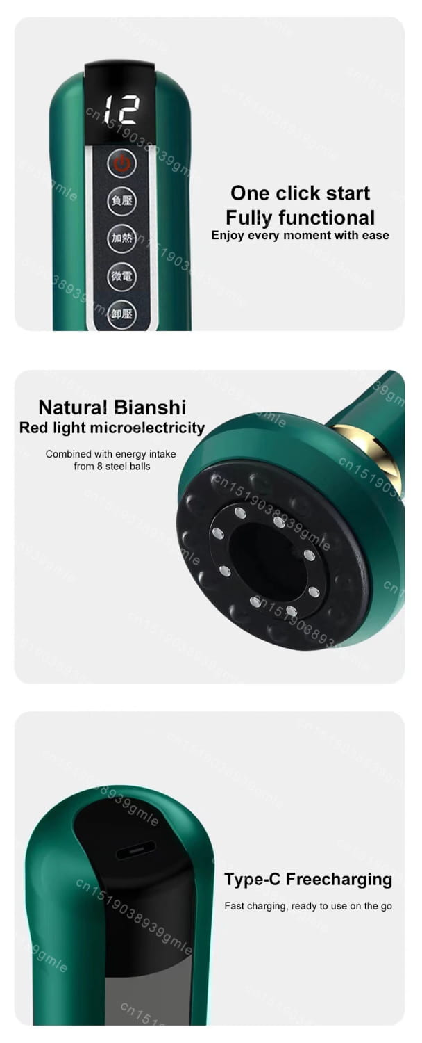 Appareil de Massage électrique multifonctionnel méridien Guasha grattage masseur canettes sous vide brûleur de graisse