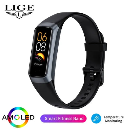 Bracelet Connecté AMOLED 1,1" – Suivi Activité & Sommeil, 20+ Sports, Étanche IP67