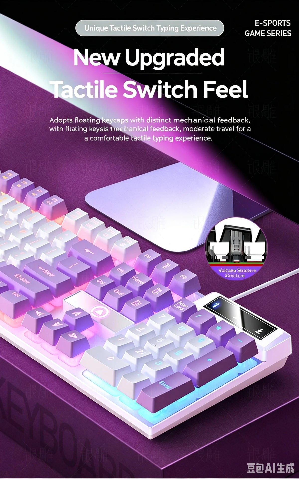 Clavier Gaming RGB Mécanique – Résistant aux Éclaboussures