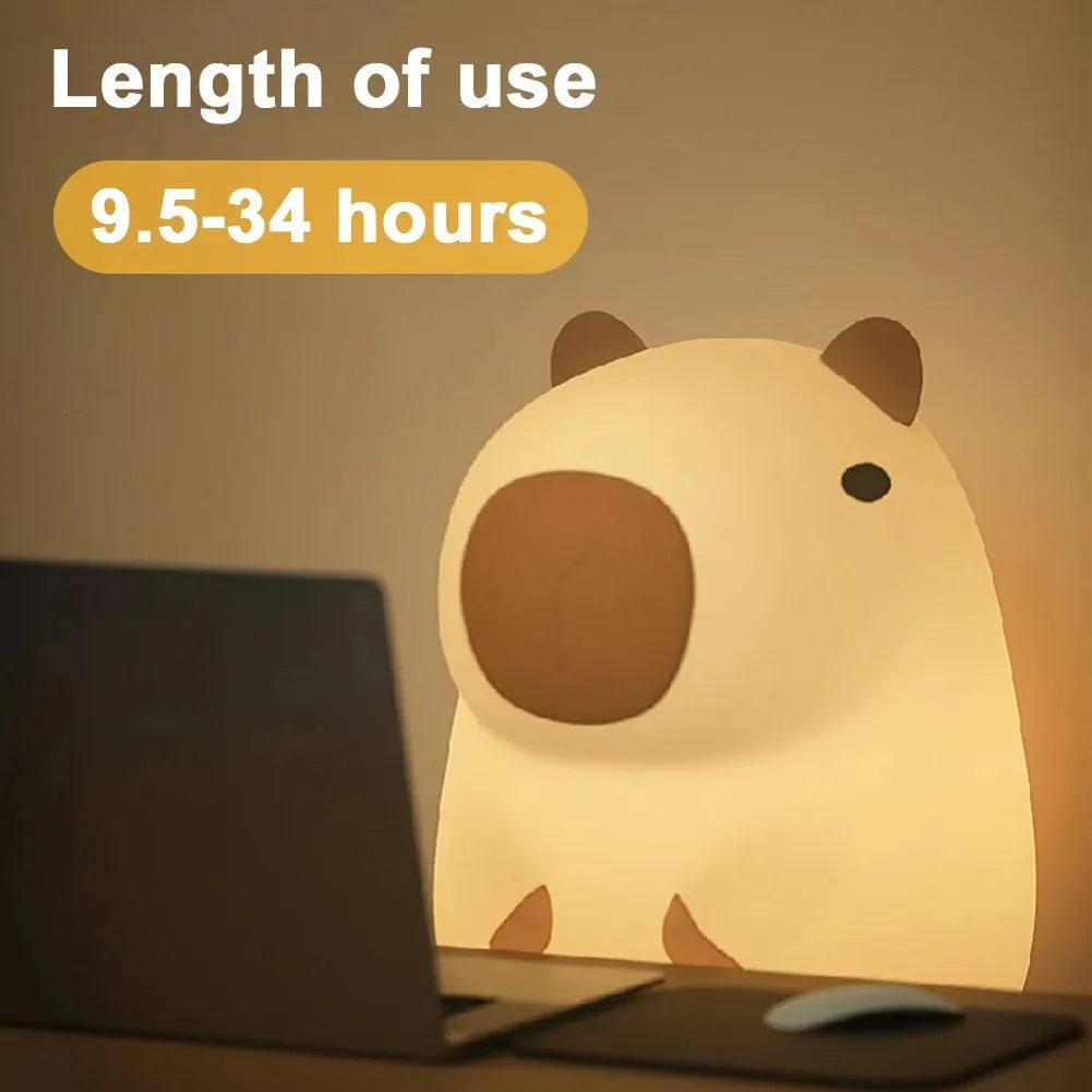 Veilleuse capybara en silicone rechargeable – vue 4