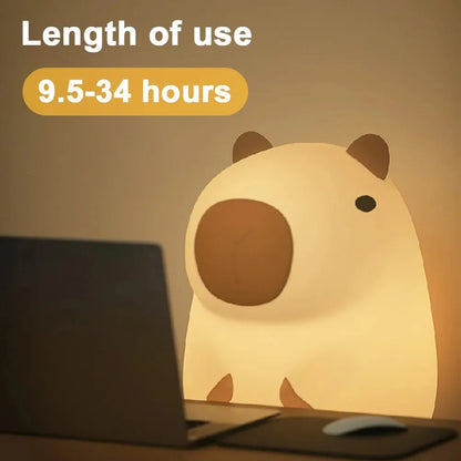 Veilleuse capybara en silicone rechargeable – vue 4