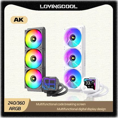 Watercooling CPU ARGB avec écran dynamique 240 ou 360 mm