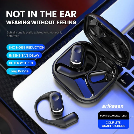 Écouteurs Sport à Crochet Oreilles Libres – Bluetooth 5.3, Basses Renforcées, IPX5