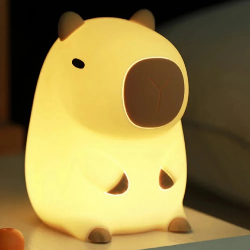 Veilleuse capybara en silicone rechargeable – vue 2