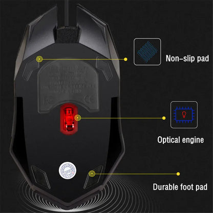 Souris gaming RGB filaire 3 niveaux de DPI – vue 6