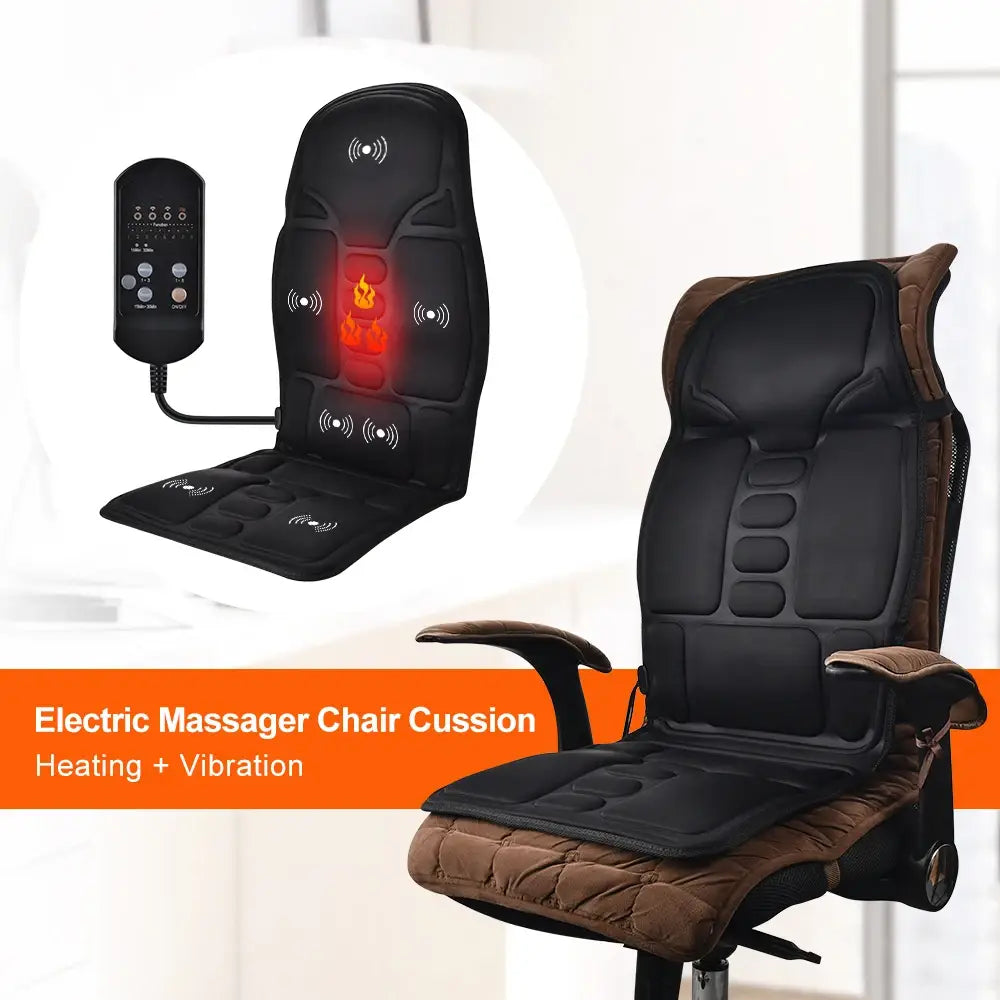 Masseur de dos électrique infrarouge chaise de Massage complète du corps coussin chauffant vibrateur voiture maison