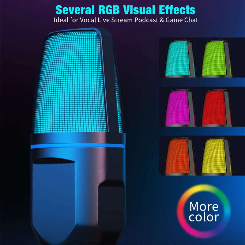 Micro Gaming USB RGB – Micro à Condensateur pour Stream, Podcast et Discord