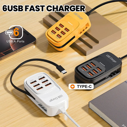 Station de charge 6 en 1 avec ports USB-C PD et USB – vue 3