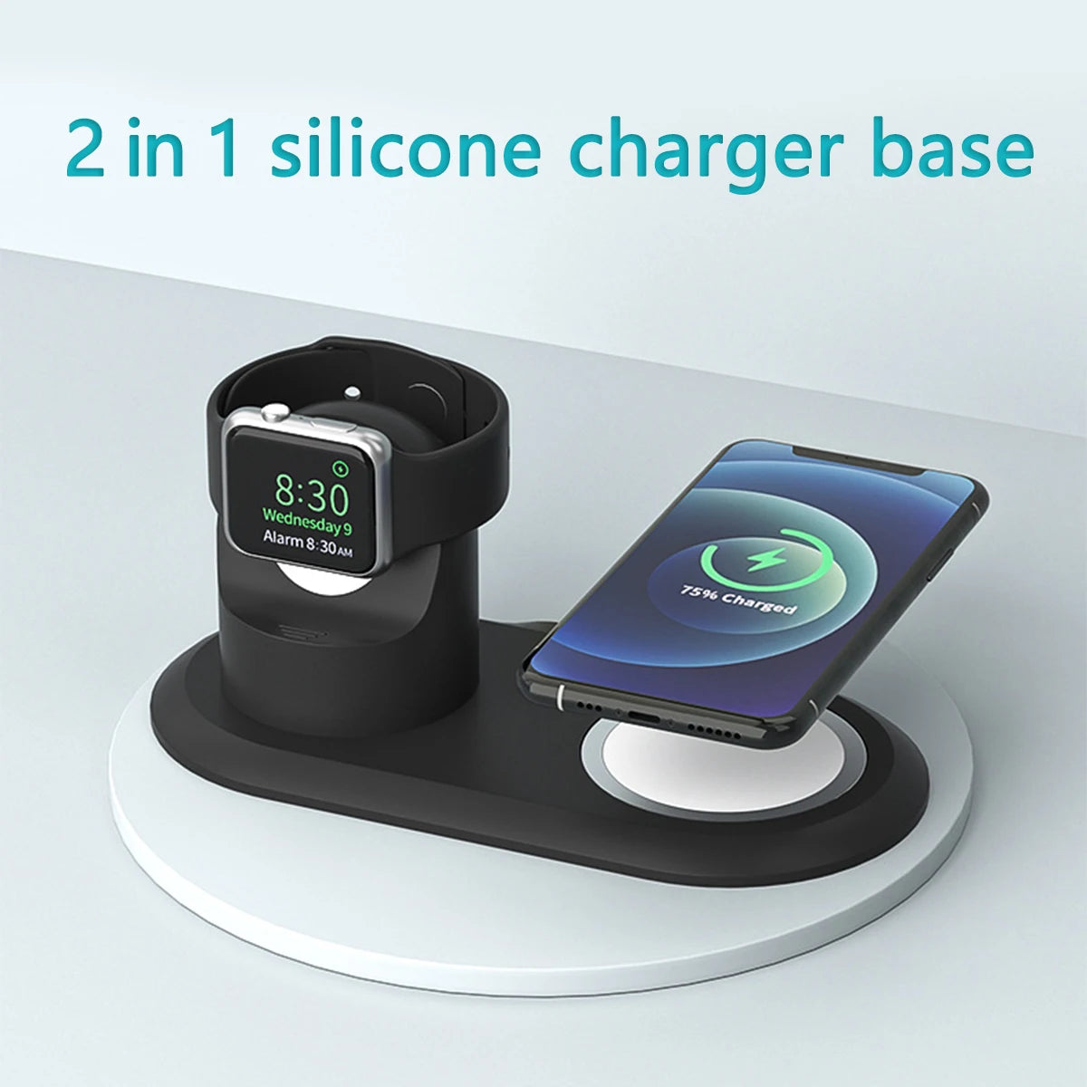 Support de téléphone en silicone pour iPhone 13 Pro Max Apple Watch chargeur Magsafe station de charge S6 support