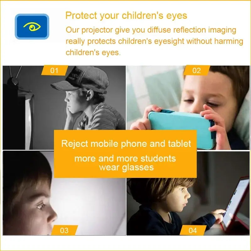 Mini projecteur A2000 bleu clair en plastique arrondi