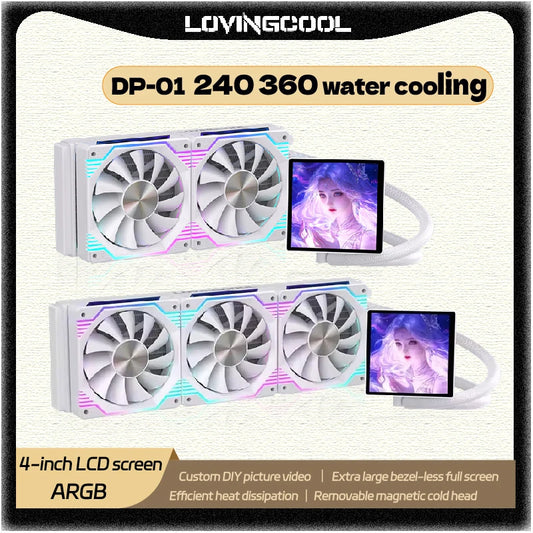 Watercooling CPU avec écran LCD 4 pouces 240 ou 360 mm – vue 2