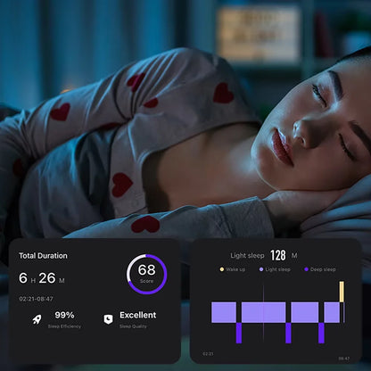 Bague Connectée avec Boîtier de Charge – Suivi Sommeil, Cœur & Activité, Étanche 5ATM