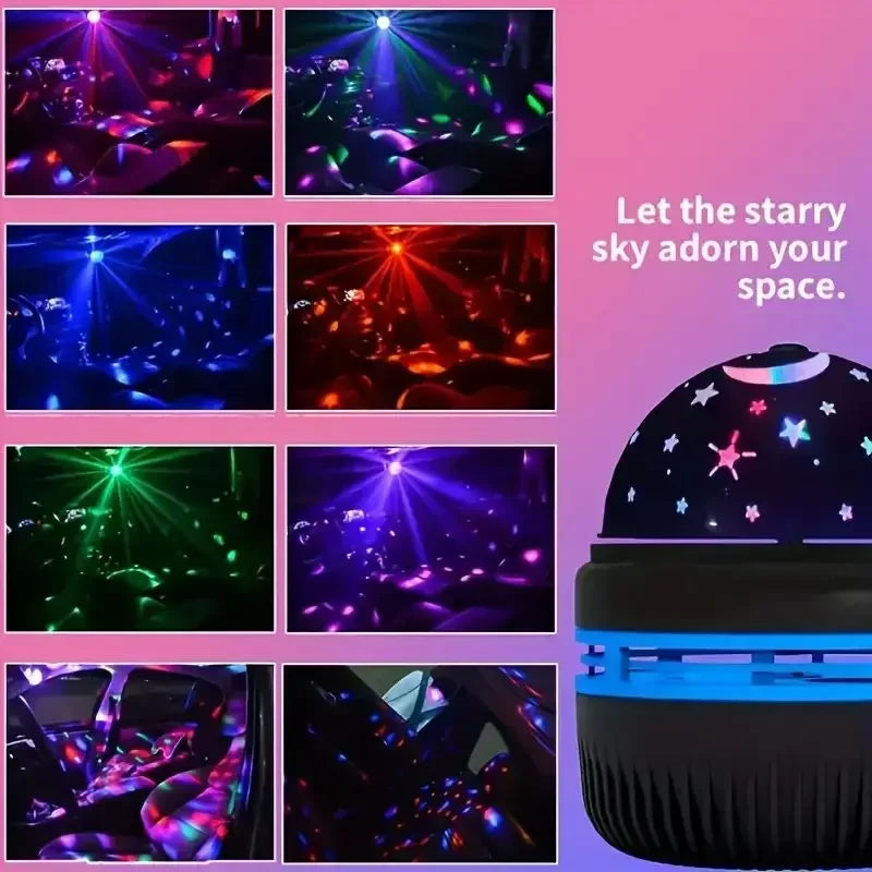 Projecteur galaxie LED multicolore avec télécommande – vue 6