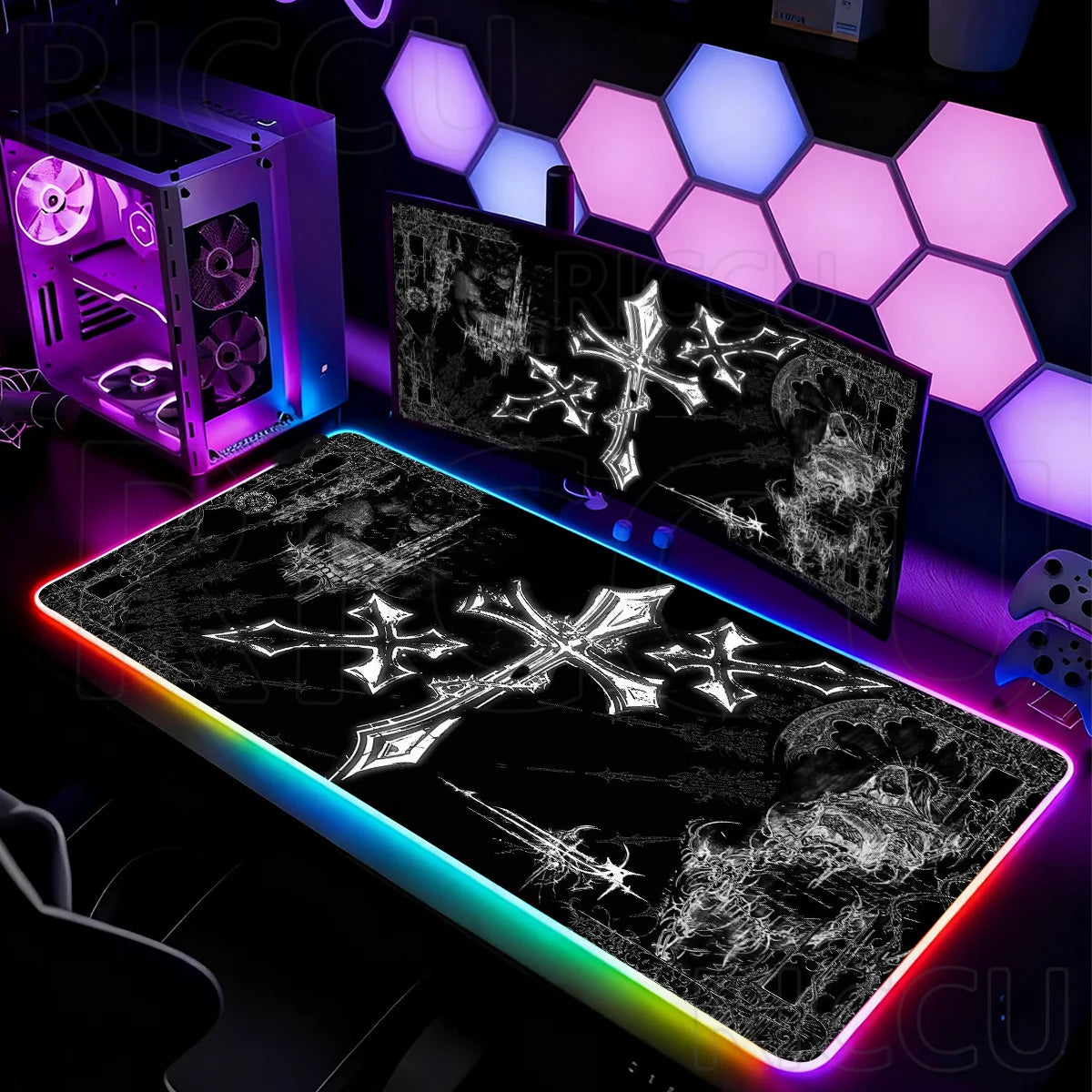 Tapis de Souris XXL RGB – Desk Mat LED Gaming