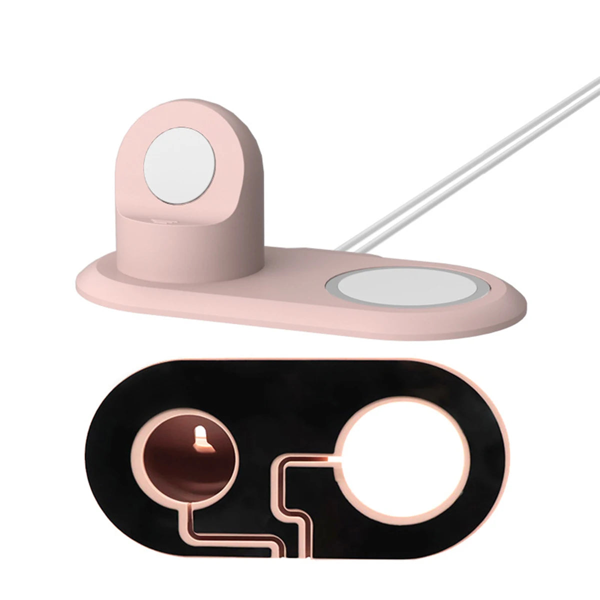 Support de téléphone en silicone pour iPhone 13 Pro Max Apple Watch chargeur Magsafe station de charge S6 support