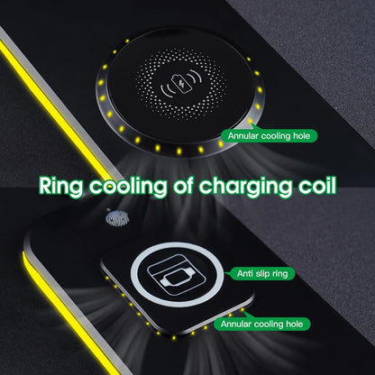 Tapis de bureau RGB 3 en 1 avec chargeur sans fil intégré – vue 5