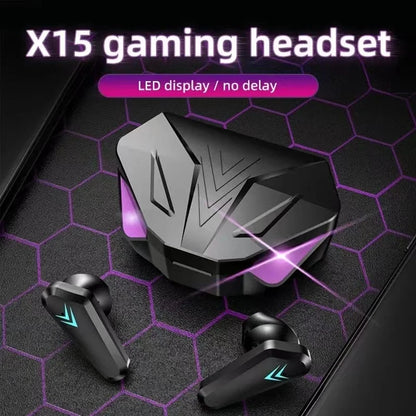 Écouteurs gaming sans fil X15 écran LED – photo 3