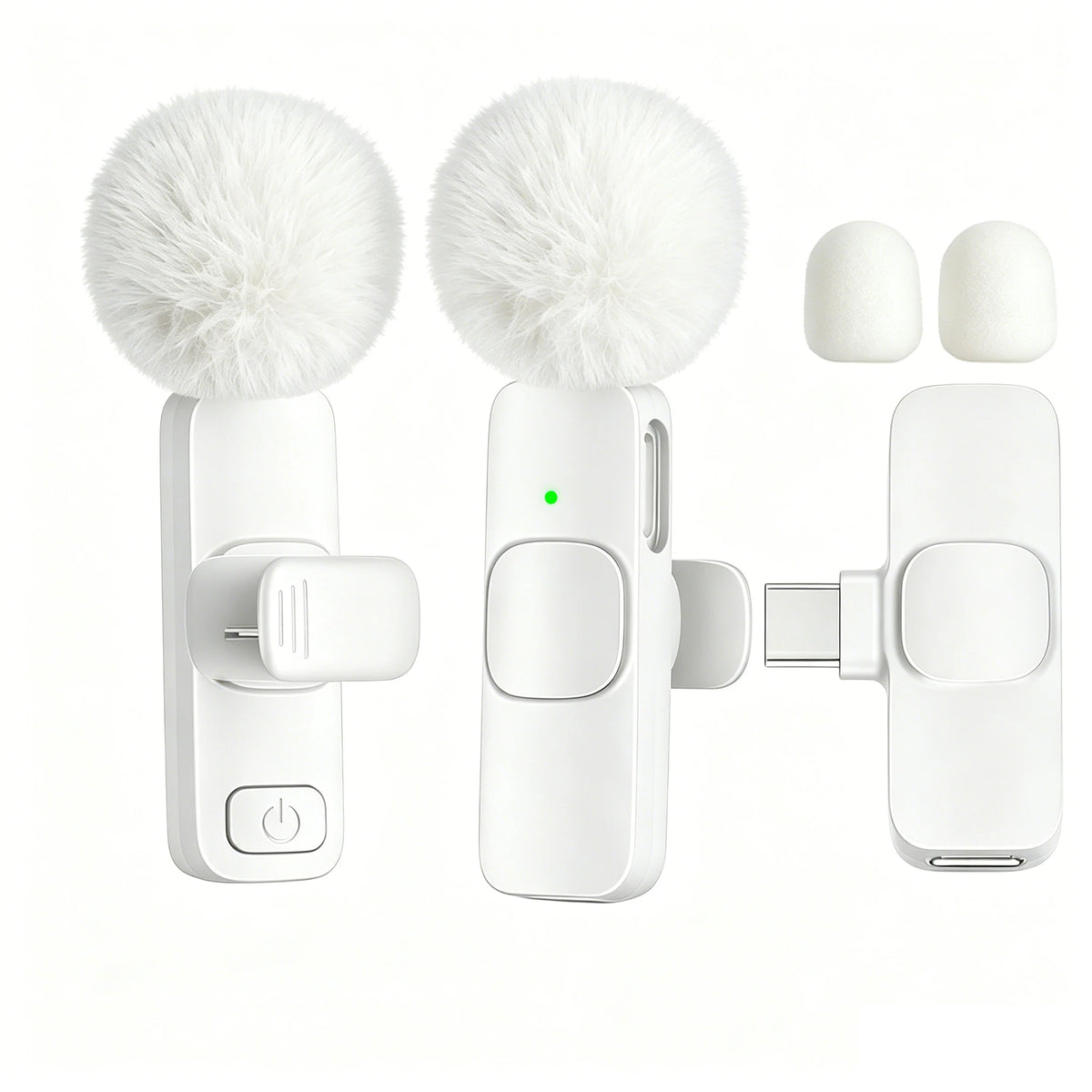 Micro-cravate sans fil USB-C blanc – 2 micros