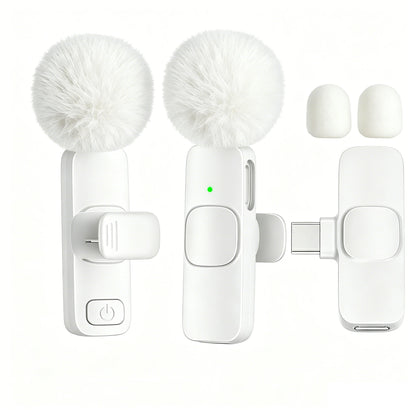 Micro-cravate sans fil USB-C blanc – 2 micros