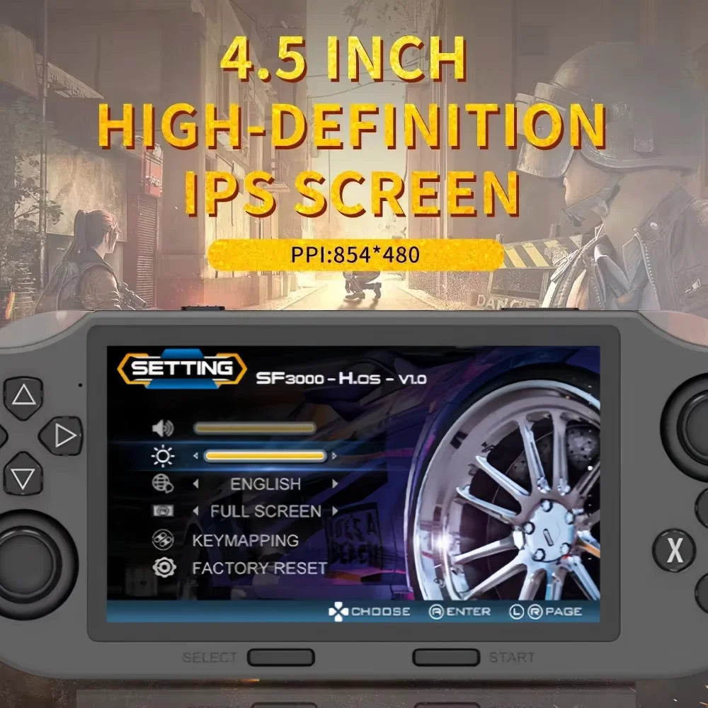 Console de jeu rétro portable SF3000 écran 4,5 pouces – vue 2