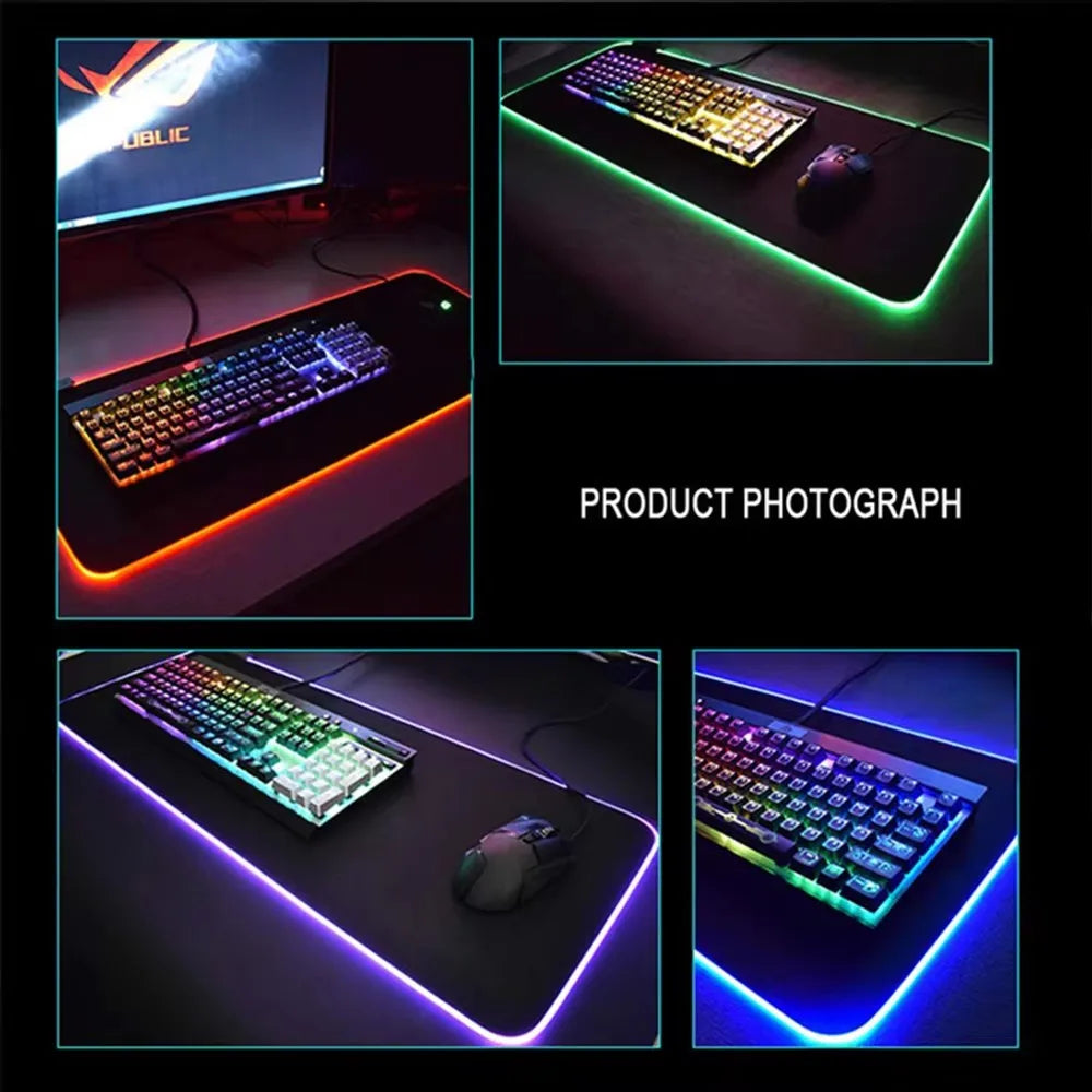 Tapis de souris XXL RGB LED pour setup gaming – vue 3