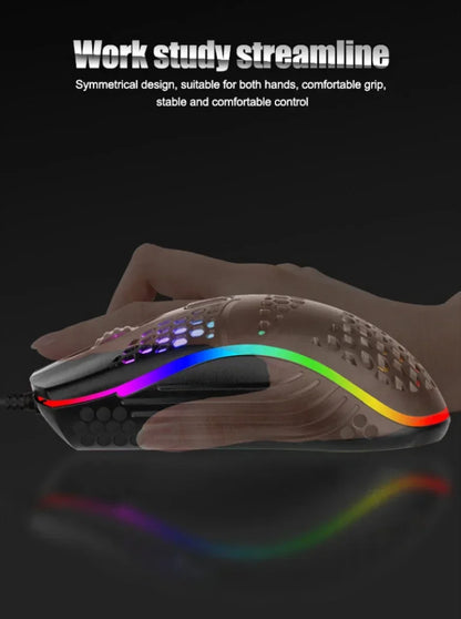 Souris Gaming RGB 7200 DPI – Ergonomique, 4 Coloris
