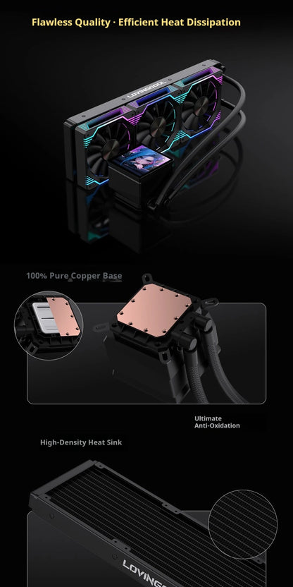 Watercooling CPU LOVINGCOOL DP-01 – Écran LCD 4" (240/360 mm)
