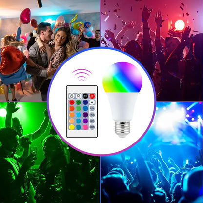 Ampoule LED RGB E27 16 couleurs avec télécommande – vue 5
