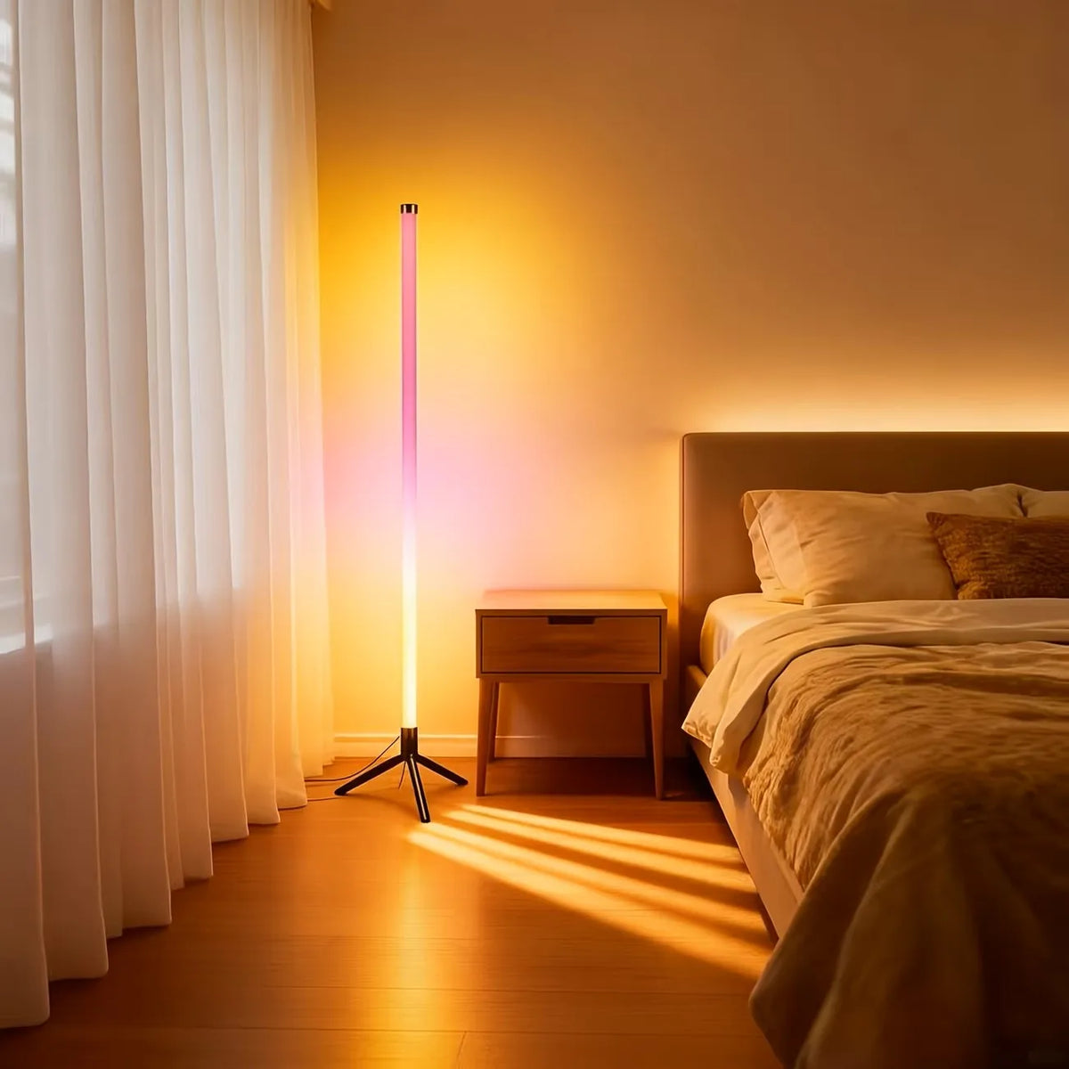 Lampe d'angle RGB sur trépied synchronisée à la musique – vue 5
