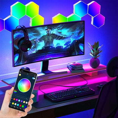 Panneaux LED hexagonaux tactiles RGB – photo 5