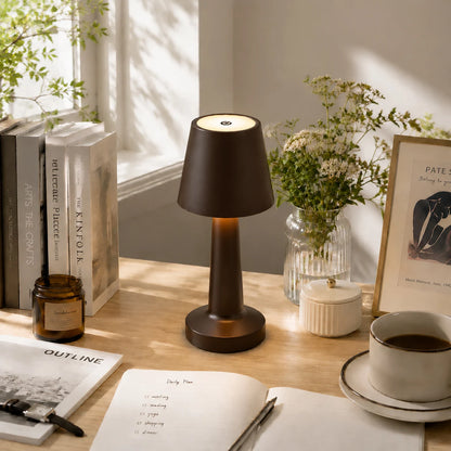 Lampe champignon sans fil bronze