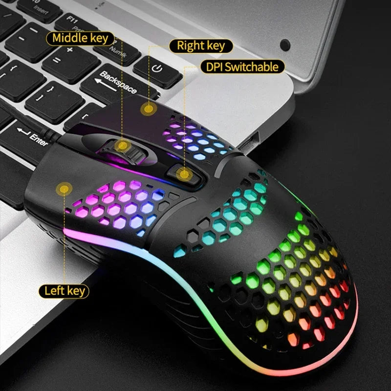 Souris gaming RGB 7200 DPI ergonomique – vue 4