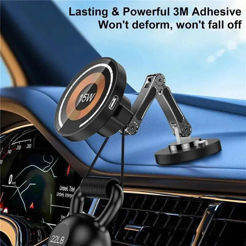 Support téléphone voiture magnétique avec charge sans fil – vue 3