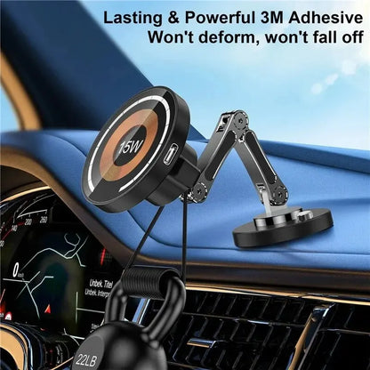 Support téléphone voiture magnétique avec charge sans fil – vue 3
