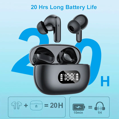 Écouteurs Sans Fil Réduction de Bruit 40 dB – Mode Transparence, 6 Micros, Écran LED