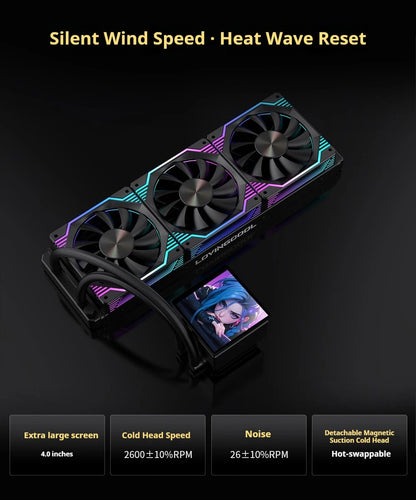 Watercooling CPU LOVINGCOOL DP-01 – Écran LCD 4" (240/360 mm)