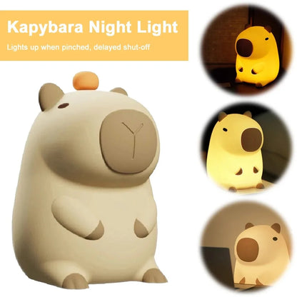 Veilleuse capybara en silicone rechargeable – vue 3