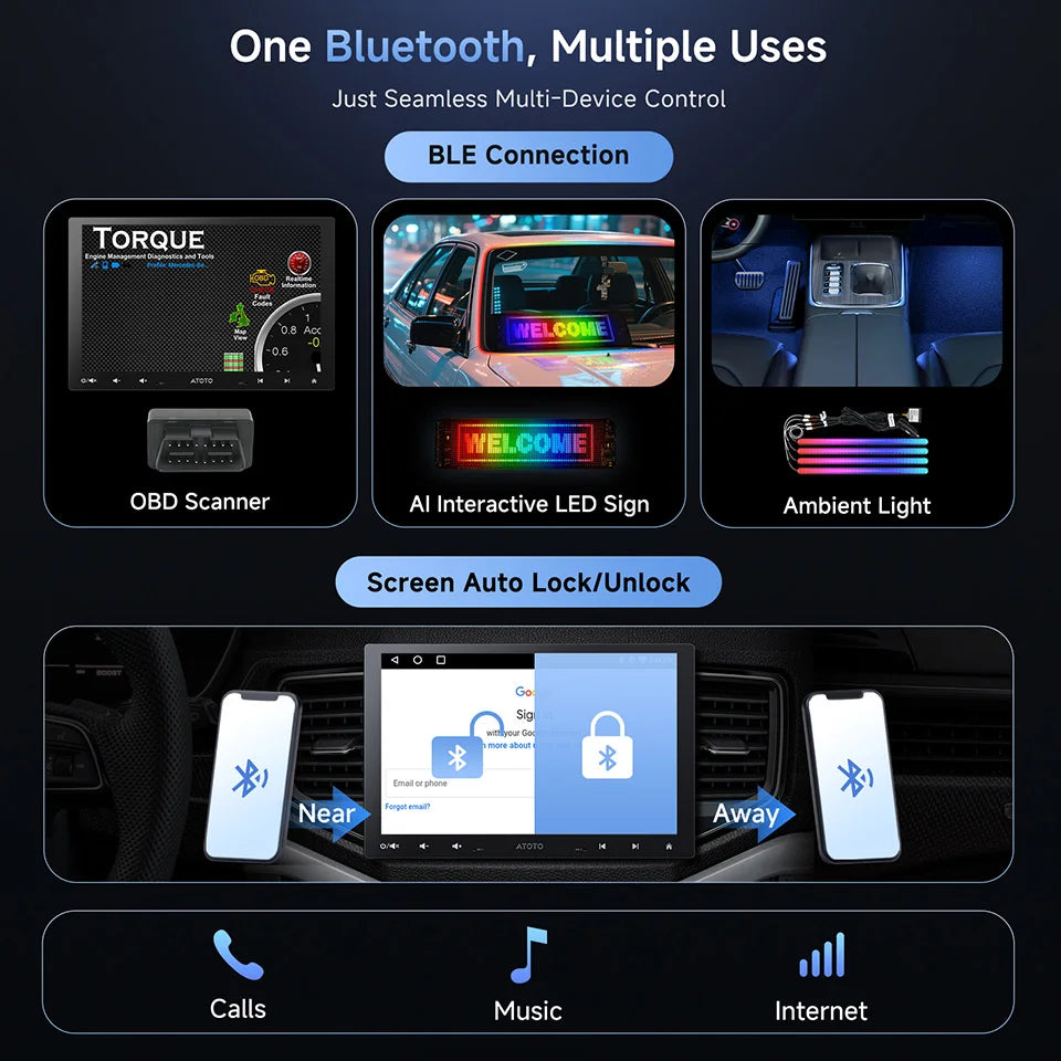 ATOTO Android autoradio 10 pouces avec fil Apple CarPlay Android Auto