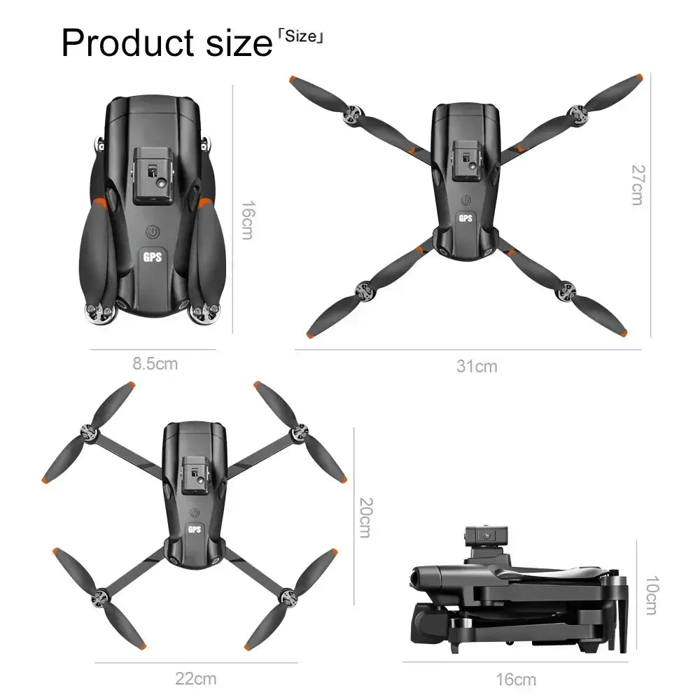 Pour xiaomi V198MAX GPS retour Drone 5G 8K HD double caméra Dron à distance avec écran Laser évitement d’obstacles