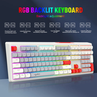 Clavier Gaming 108 Touches RGB – Rétroéclairage Réglable