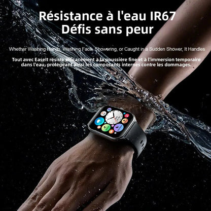 Montre Connectée Ultra-Fine Écran AMOLED 1,96" – Affichage Permanent, Bracelet au Choix