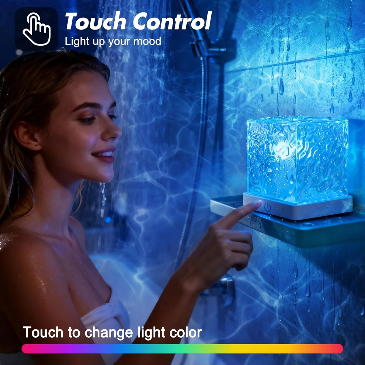 Projecteur vagues d'océan rechargeable – intensité réglable