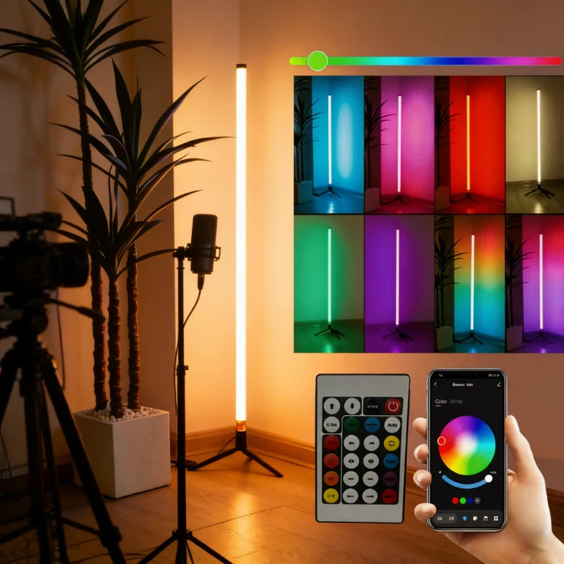 Lampadaire d'angle LED RGB 120 cm – vue 7