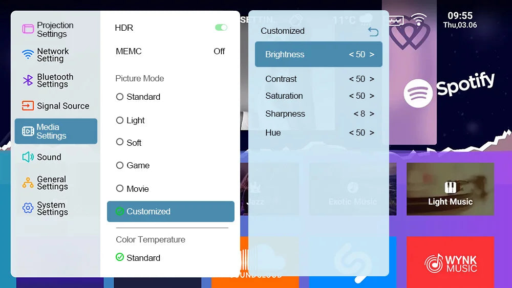 ThundeaL 3000Ansi 4K projecteur Full HD TD98Pro 2G 32G Home cinéma WiFi Android Portable Samrt TV cinéma TD98 Pro