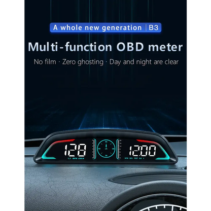 AD voiture B3 OBD HUD G3 GPS HUD affichage tête haute compteur de vitesse numérique réveil de survitesse RPM tension