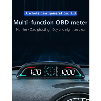 AD voiture B3 OBD HUD G3 GPS HUD affichage tête haute compteur de vitesse numérique réveil de survitesse RPM tension