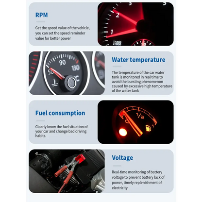 AD voiture B3 OBD HUD G3 GPS HUD affichage tête haute compteur de vitesse numérique réveil de survitesse RPM tension