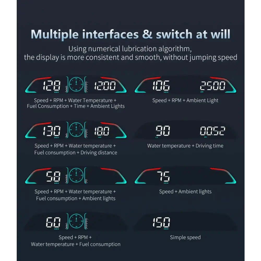 AD voiture B3 OBD HUD G3 GPS HUD affichage tête haute compteur de vitesse numérique réveil de survitesse RPM tension